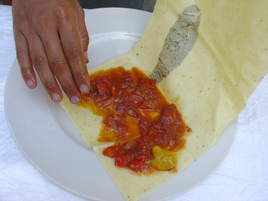 Folded pasta recipe, Ziggizagna