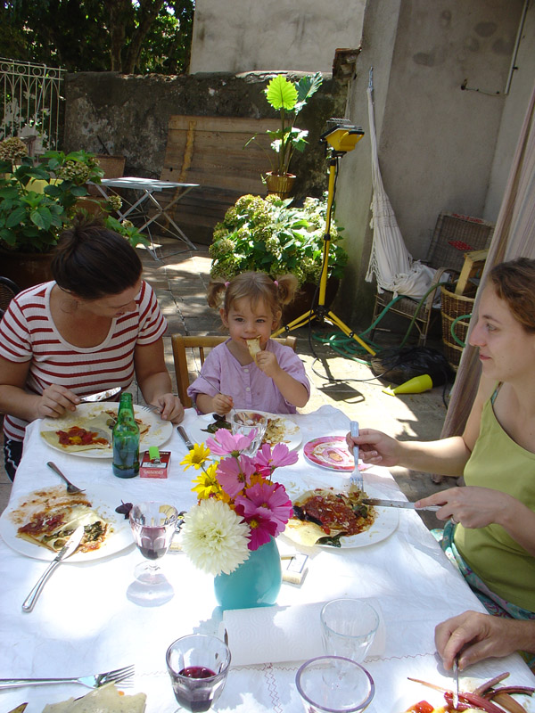 Ladies who lunch: Kristi, Eleonor and Emile