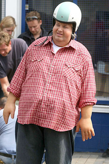 jamie oliver in a fat suit hocking healthy food