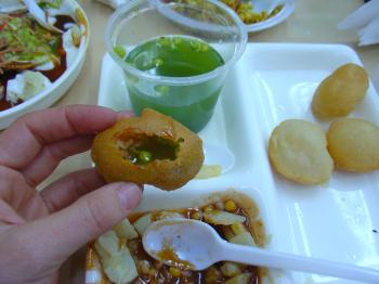 Golgappa at Evergreens in Delhi's Greenpark