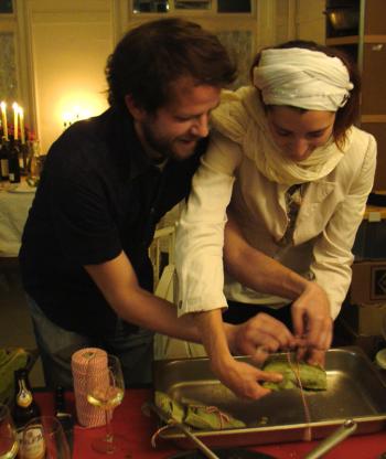 Zvoni and Iva prepare the indonesian gefilte fish