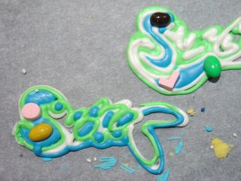 Sugar graffiti from Platform 21's Cooking and Constructing workshop given by Shane Waltener February 17, 2008