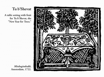 Tu B'Shvat, from the 1722 Amsterdam edition of the Book of Customs, Debra Solomon, culiblog.org