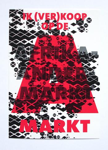 Afrikaandermarkt flyer by Roger Teeuwen for Freehouse, Debra Solomon, culiblog.org and Lucky Mi Fortune Cooking