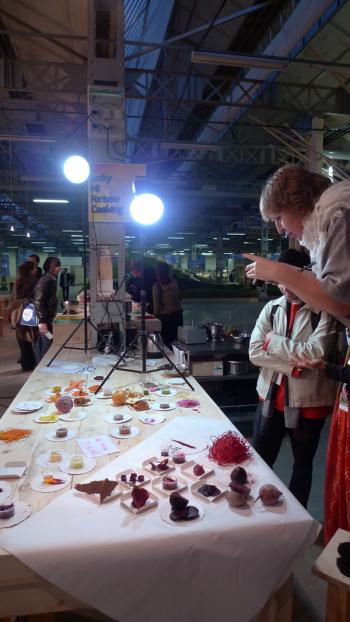 Swiss designer Clara OuchÃ¨ne photographs the Lucky Mi Fortune Cooking output of just one day reworking the City Eco Lab's food flow. Debra Solomon, culiblog.org